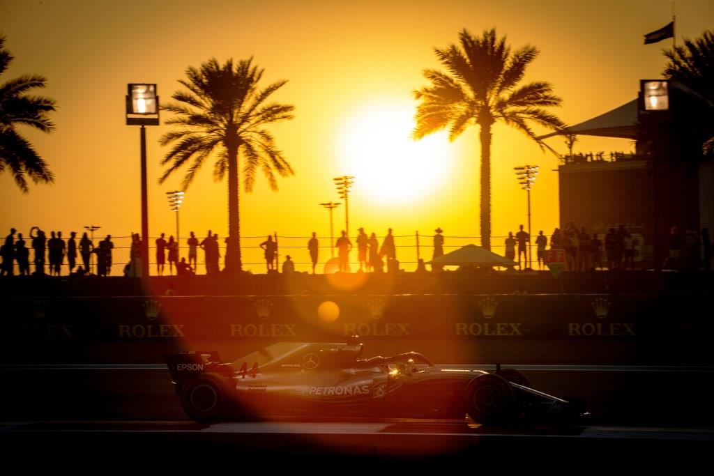 Yellow sunset palm trees